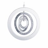 OKRASEK ZA JELKO GLOSSTYLE KOVINSKI SREBRNI 9 CM VIŠ. ZVEZDA/JELKA/KROGLA