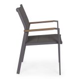 KOVINSKI STOL BIZZOTTO KUBIK CHARCOAL SJ61