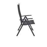 KOVINSKI STOL KIMA ALU TEKSTILEN 1X1 TEMNO SIV