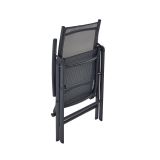 KOVINSKI STOL KIMA ALU TEKSTILEN 1X1 TEMNO SIV