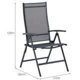KOVINSKI STOL KIMA ALU TEKSTILEN 1X1 TEMNO SIV