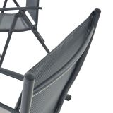 KOVINSKI STOL KIMA ALU TEKSTILEN 1X1 TEMNO SIV