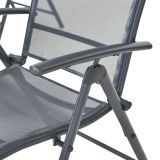 KOVINSKI STOL KIMA ALU TEKSTILEN 1X1 TEMNO SIV