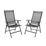 KOVINSKI STOL KIMA ALU TEKSTILEN 1X1 TEMNO SIV