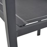 KOVINSKI STOL NATERIAL PERSEA ALU TEKSTILEN 2X1 TEMNO SIV
