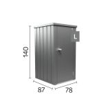KOVINSKI ZABOJ BIOHORT 140X87X78 CM OMARICA JULIA L METAL. TEMNO SIVA