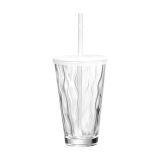 KOZAREC ZA DRUGE PIJAČE 330 ML S POKROVOM IN SLAMICO STRIPES