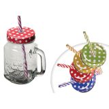 KOZAREC ZA DRUGE PIJAČE 400 ML S POKROVOM IN SLAMICO PIKE