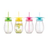 KOZAREC ZA DRUGE PIJAČE ZELLER PRESENT 500 ML S SLAMICO IN POKROVOM ANANAS