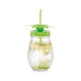 KOZAREC ZA DRUGE PIJAČE ZELLER PRESENT 500 ML S SLAMICO IN POKROVOM ANANAS
