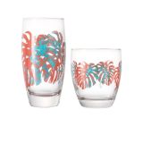 KOZAREC ZA VODO/SOK STEKLARNA HRASTNIK AMANTEA PINK MONSTERA 34 CL 3/1