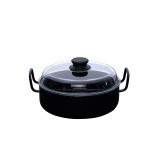 LONEC / KOZICA RIESS KOZICA 24CM S STEKL POKR EMAJL ČRNA