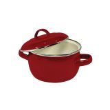 LONEC / KOZICA ENAMELIE KOZICA1.46 L 16 CM S STEKL. POKROVOM RUBINO