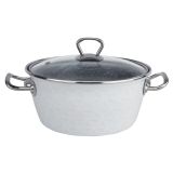 KOZICA SVENS' 20 CM 3 L BELA 3D S STEKLENIM POKROVOM