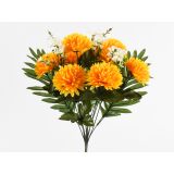 UMETNO CVETJE KRIZANTEMA ŠOPEK X12 RUMENA