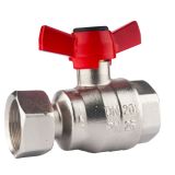 KROGLIČNI VENTIL KOVINA 12.7 MM (1/2-) RAVNI S PROSTOVRTEČO MATICO