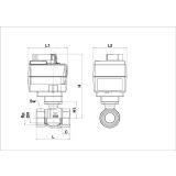 KROGLIČNI VENTIL KOVINA KV 106MOT 2M Z MOTORNIM POGONOM