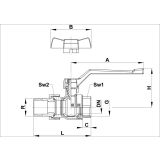 KROGLIČNI VENTIL KOVINA KV 2125M 31.75 MM (5/4 -) S HOLANDCEM
