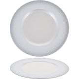 DEKORACIJA KOOPMAN KROŽNIK FI 33 CM S SREBRNIMI BLEŠČICAMI