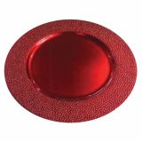 DEKORACIJA GLOSSTYLE KROŽNIK FI 33 RDEČI DEKORATIVNI UMETNA MASA