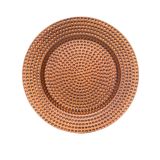 DEKORACIJA GLOSSTYLE KROŽNIK RJAVI FI 33 CM UMETNA MASA S PIKAMI