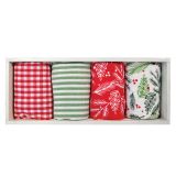 KUHINJSKA KRPA SIRETESSILE 40X60 CM V LESENI KOŠARI 5/1 RDEČ/ZELEN/SIV