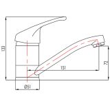 KUHINJSKA PIPA BLITZ K 611 POMIVALNO KORITI S KRATKIM IZLIVOM