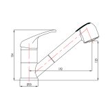 KUHINJSKA PIPA BLITZ K 612 POMIVALNO KORITO IZVLEČNA