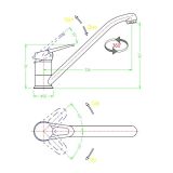 KUHINJSKA PIPA BLITZ K 9605 POMIVALNO KORITO