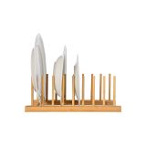 KUHINJSKO POLIČNO STOJALO ESTIA STOJALO ZA KROŽNIKE IZ BAMBUSA