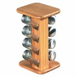 KUHINJSKO POLIČNO STOJALO KESPER ZA 8 ZELIŠČ 15X13X25.5 CM IZ BAMBUSA