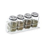 KUHINJSKO POLIČNO STOJALO ZELLER PRESENT 5 DELNO STOJALO ZA 4 ZAČIMBE 25X8X11 CM