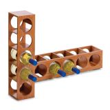 KUHINJSKO POLIČNO STOJALO ZELLER PRESENT REGAL ZA VINO BAMBUS 13.5X12.5X53 CM