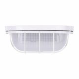 OVALNA LED LADIJSKA SVETILKA 12W LED DL V BELI BARVI S KOVINSKO MREŽO