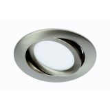 LED PANEL FLAT-IN 7W NW FI 106MM, NIKEL MAT, GIB.