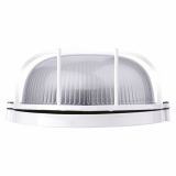 OKROGLA LED LADIJSKA SVETILKA 12W LED DL V BELI BARVI S KOVINSKO MREŽO