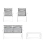 KOVINSKA VRTNA GARNITURA BIZZOTTO LAIKEN, BELA