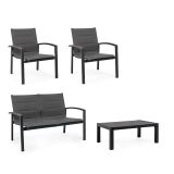 KOVINSKA VRTNA GARNITURA BIZZOTTO LAIKEN, ČRNA