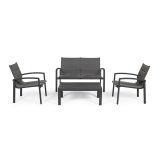 KOVINSKA VRTNA GARNITURA BIZZOTTO LAIKEN, ČRNA