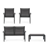 KOVINSKA VRTNA GARNITURA BIZZOTTO LAIKEN, ČRNA