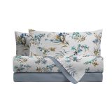 POSTELJNINA AMO LA CASA LAILA MODRA 140X200 / 60X80CM