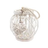 NAMIZNI OKRASEK DECORIS 23X22 CM LANTERNA , BELA