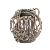 NAMIZNI OKRASEK DECORIS 23X22 CM LANTERNA , SIVA