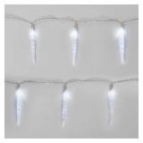 LED BOŽIČNA GIRLANDA ' 10X LEDENA SVEČA, 1,35 M, 2X AA, NOTRANJA, HLADNA BELA, ČASOVNIK