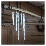 LED BOŽIČNA GIRLANDA ' LEDENE SVEČE, 6 KOSOV, 2 M, ZUNANJA IN NOTRANJA, HLADNA BELA