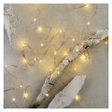 LED BOŽIČNA NANO VERIGA BAKRENA, 10 M, ZUNANJA IN NOTRANJA, TOPLA BELA, ČASOVNIK