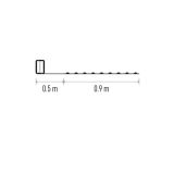 LED BOŽIČNA NANO VERIGA SREBRNA, 0,9 M, 2X AA, NOTRANJA, HLADNA BELA, ČASOVNIK