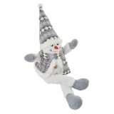LED BOŽIČNI SNEŽAK SEDEČ, 31 CM, 3X AA, NOTRANJA, TOPLA BELA