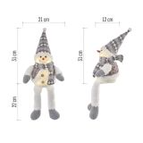 LED BOŽIČNI SNEŽAK SEDEČ, 31 CM, 3X AA, NOTRANJA, TOPLA BELA