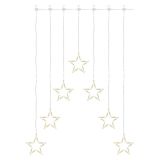 LED BOŽIČNI ZASTOR ' 7 ZVEZDIC, 67X125 CM, NOTRANJI, TOPLA BELA